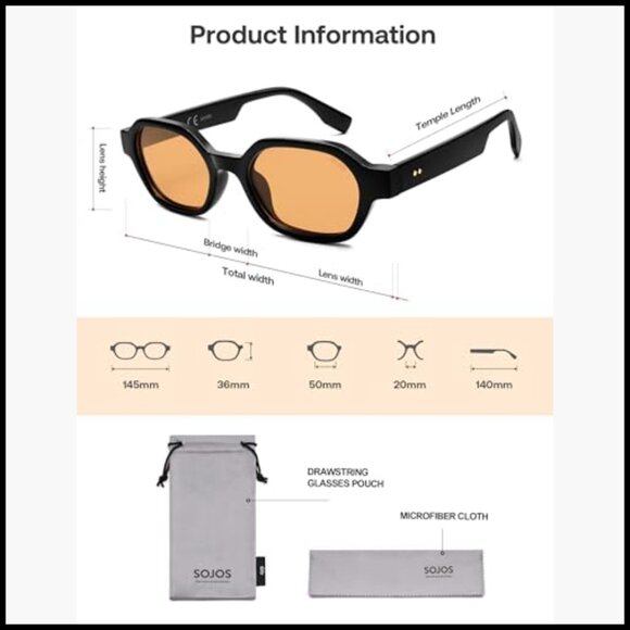 Retro Polarized Hexagon Sunglasses UV400 Protection PC Frame main image 7